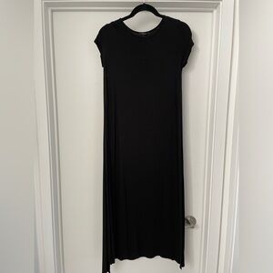 Long t-shirt with large slits down both sides